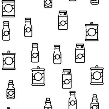 Package For Product Vector Seamless Pattern Illustrazione stock