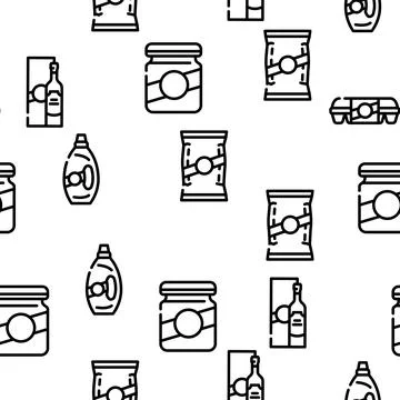 Package For Product Vector Seamless Pattern Stock Illustration