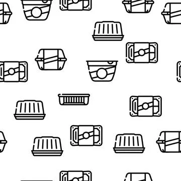 Package For Product Vector Seamless Pattern Illustrazione stock