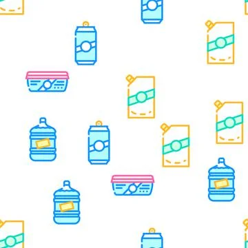 Package For Product Vector Seamless Pattern Illustrazione stock