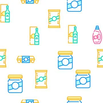 Package For Product Vector Seamless Pattern イラスト素材