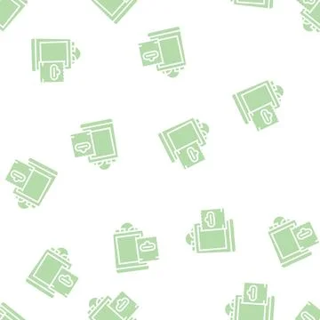Package with purchases glyph seamless pattern 스톡 일러스트