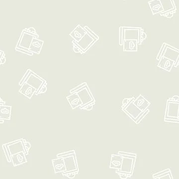 Package with purchases line seamless pattern Stock Illustration