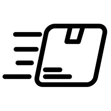 Package quick delivery - clean and modern ecommerce and online marketing icon Ilustración de archivo