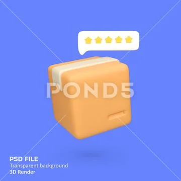 Package rating isolated 3d render icon illustration PSD Template
