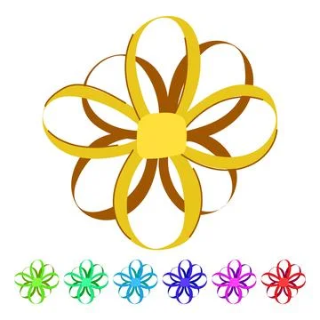 Package red bow vector cartoon graphic Stock Illustration