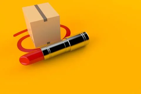Package with red lipstick Stock Illustration