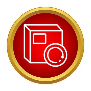 Package return icon for e commerce delivery logistics Stock Illustration
