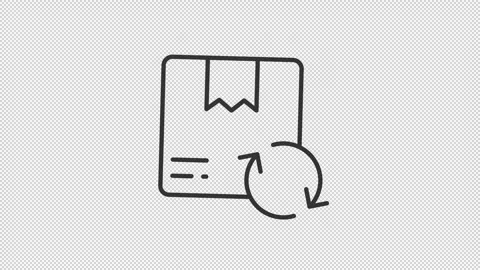 Package return line animation Stock Footage 288312397