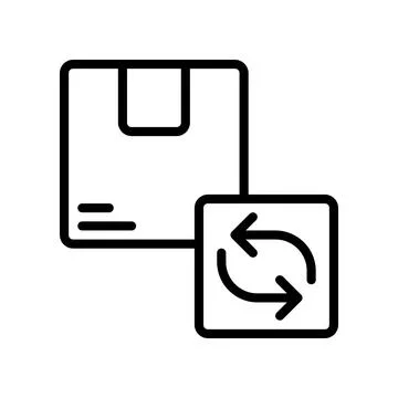 Package Return, return the ordered goods that do not match the order. Stock Illustration