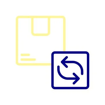 Package Return, return the ordered goods that do not match the order. Stock Illustration