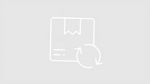 Package return white line animation Stock Footage 289622209