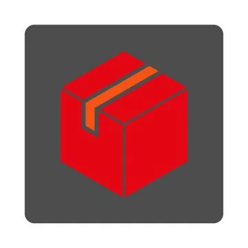 Package Rounded Square Button Illustrazione stock