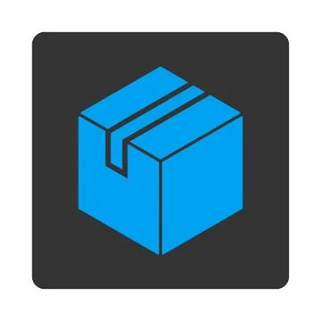 Package Rounded Square Button Stock Illustration