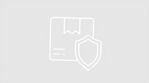 Package safety white line animation Stock Footage 289622219