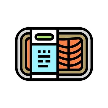 Package salmon color icon vector illustration 库存插图