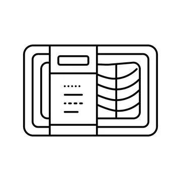 Package salmon line icon vector illustration イラスト素材