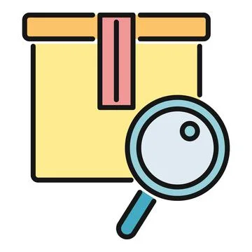 Package search delivery tracking logistics system concept Stock Illustration
