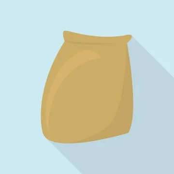 Package seed icon, flat style Stock Illustration