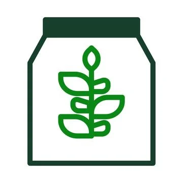 Package of seeds or seedlings. Concept of gardening, agriculture, and plant.. Illustrazione stock