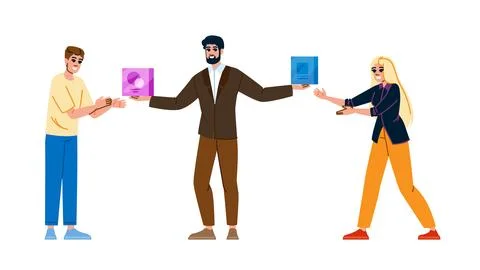 Package service delivery manager vector Stock Illustration