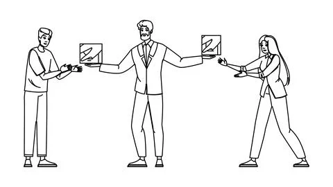 Package service delivery manager vector Stock Illustration