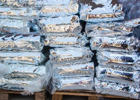 Package silver background unit isolate Stock Photos