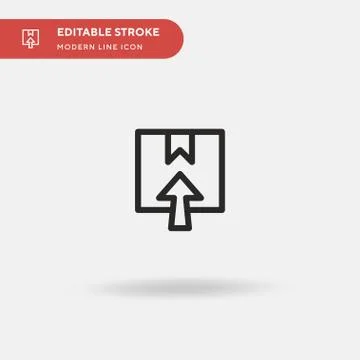 Package Simple vector icon. Illustration symbol design template for web mobil Stock Illustration
