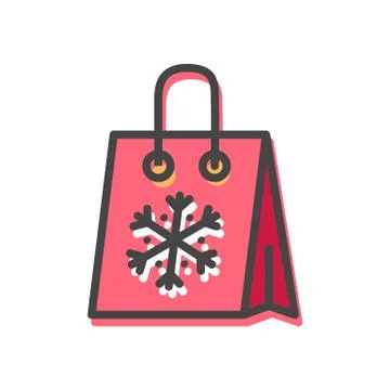 Package Snowflake Christmas Vector Illustration Illustrazione stock