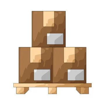 Package stack illustration 스톡 일러스트