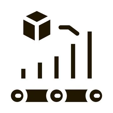 Package in stock icon Vector Glyph Illustration Stock Illustration