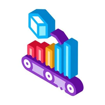 Package in stock isometric icon vector illustration Stock Illustration