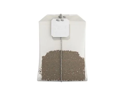 Package of Tea 3d render White background Without shade Stock Illustration