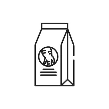 Package tea ginseng line black icon. Korean ginseng root extract. Alternative Stock Illustration