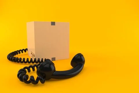 Package with telephone handset Stock Illustration