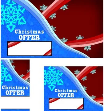 Package of three advertising banners Stock Illustration