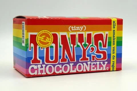 Package of Tony's Chocolonely Tiny Tony's Stock Photos