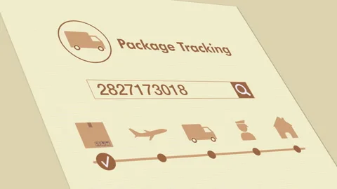 Package tracking app Stock Footage 132112491