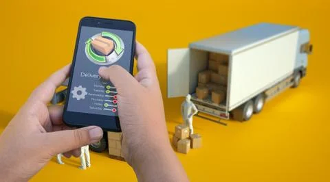 Package tracking app Foto stock