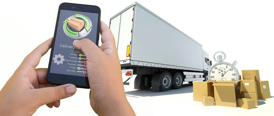 Package tracking app Foto stock