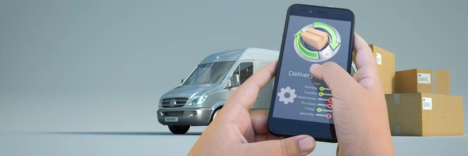 Package tracking app Foto stock