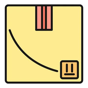 Package tracking delivery shipping box illustration icon Stock Illustration