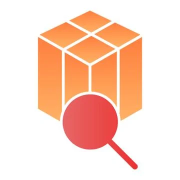 Package tracking flat icon. Search parcel color icons in trendy flat style. Box イラスト素材