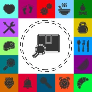 Package Tracking Icon. Professional, pixel perfect Stock Illustration