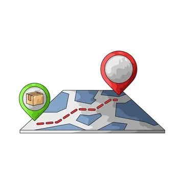 Package tracking illustration Stockillustratie