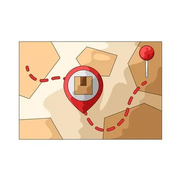 Package tracking illustration Stock Illustration