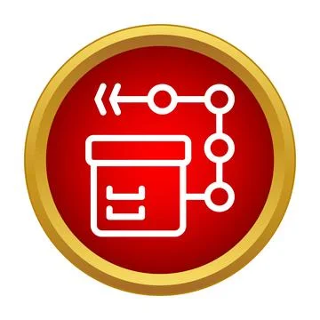 Package tracking logistics and delivery supply chain icon 스톡 일러스트