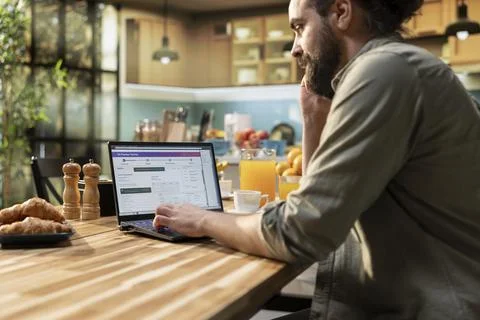 Package tracking on software, calling customer service, delivery status online Stock Photos