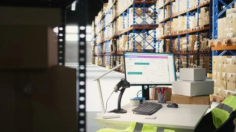 Package tracking software system follows the parcels shipped via awb numbers Stock Photos