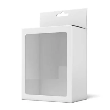 Package with a transparent plastic window Illustrazione stock